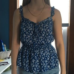 Blue Floral Top